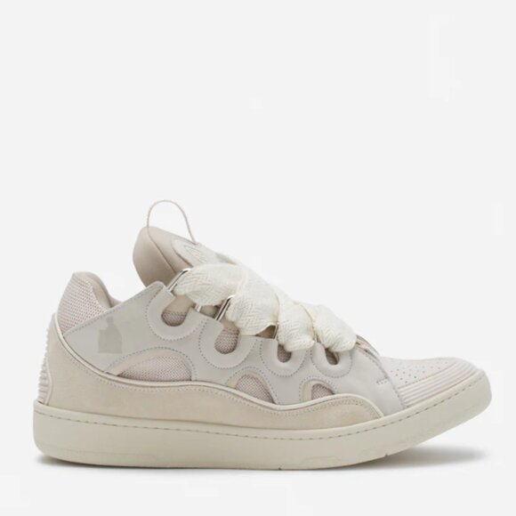 BNWT SS24 LANVIN BASKET CURB MONOCHROME SNEAKERS PEACH 41 - Picture 1 of 12